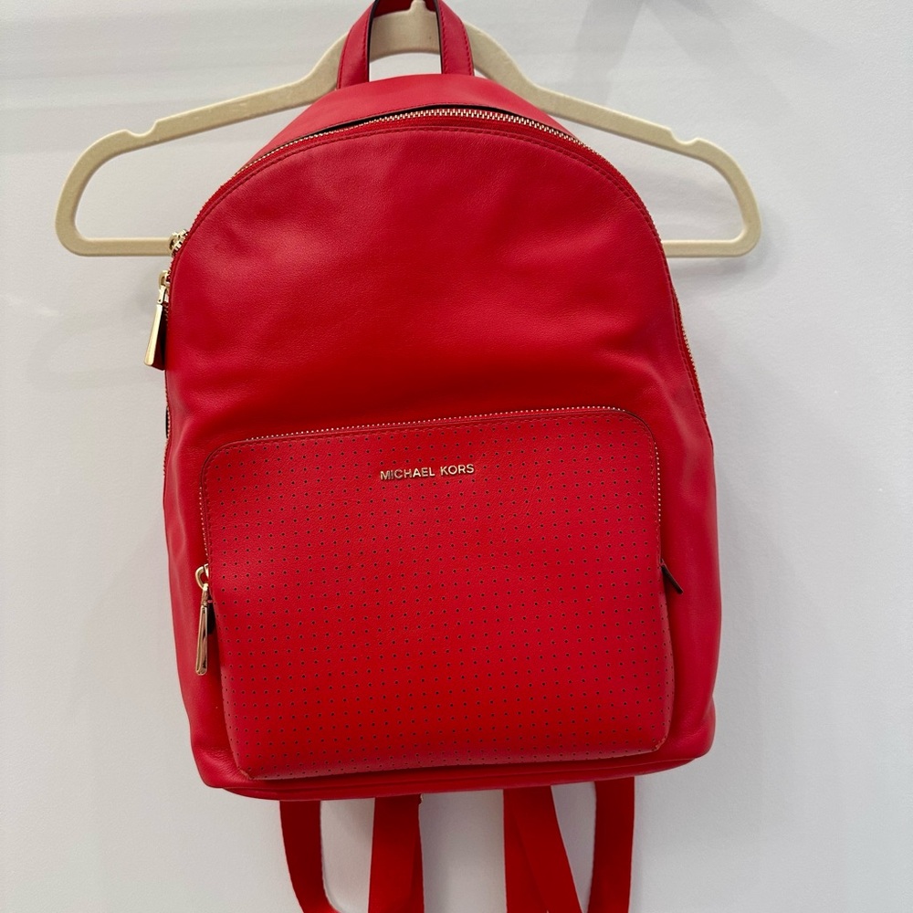 Michael Kors Red Backpack